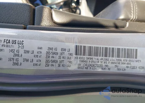 2019 Jeep Grand Cherokee Altitude 4X2 из США, поврежденный, VIN 1C4RJEAG3KC732265